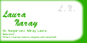 laura naray business card